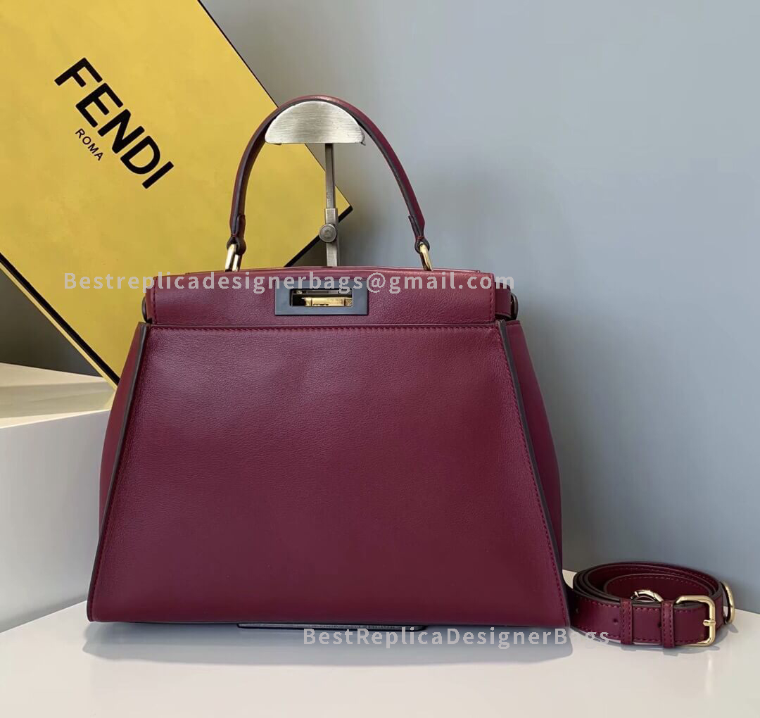 Fendi Peekaboo Iconic Medium Rose Leather Bag 1028